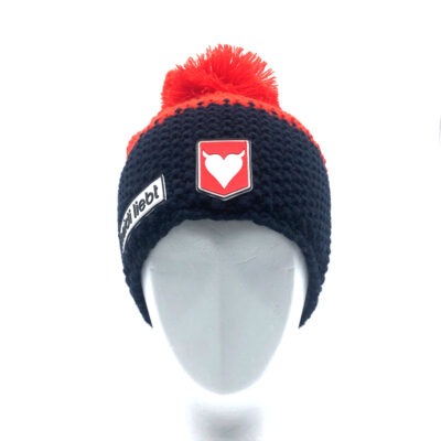 Barly beanie navy + tomato